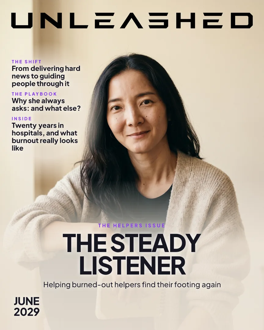 Future Lena on the cover of UNLEASHED: The Steady Listener