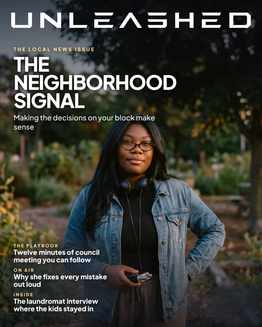 Future Zuri on the cover of UNLEASHED: The Neighborhood Signal