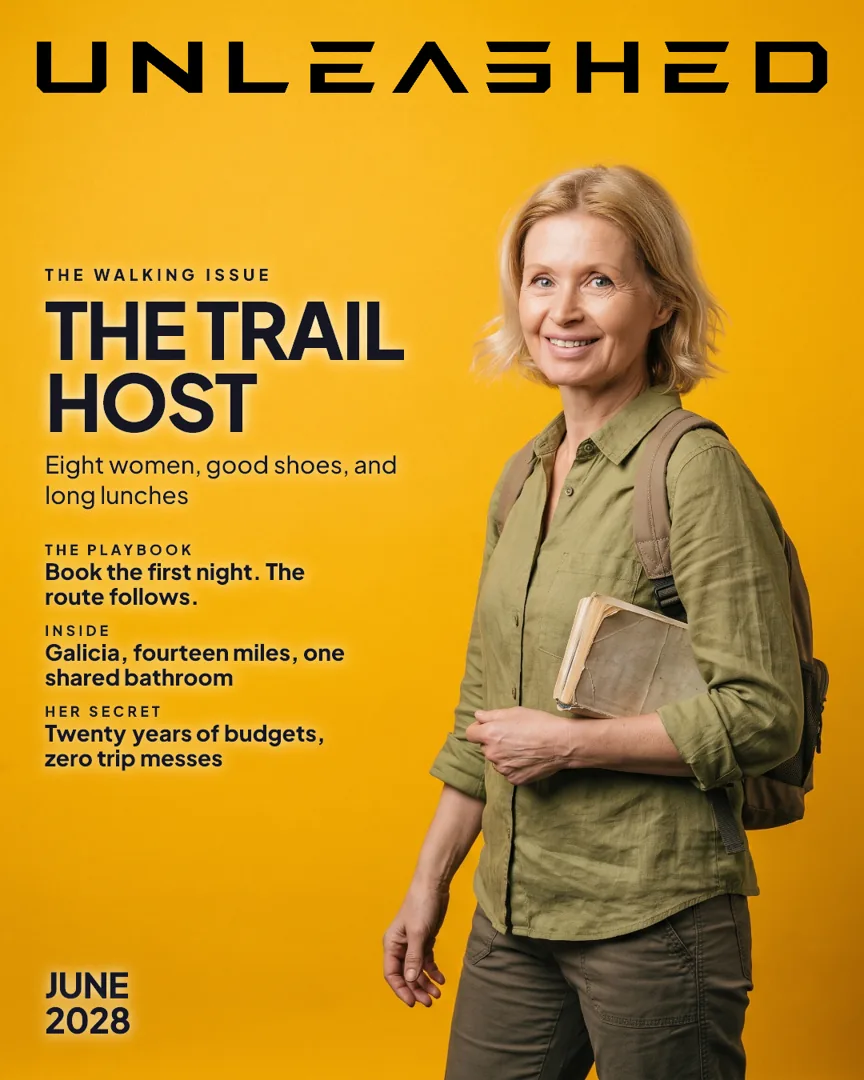 Future Claire on the cover of UNLEASHED: The Trail Host